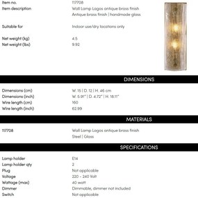 Aplica de perete design LUX Lagos