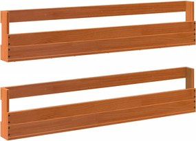 vidaXL Pantofare de perete 2 buc. maro ceruit, lemn masiv pin