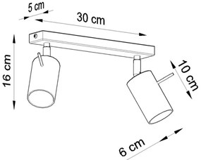 Lampă spot RING 2 2xGU10/40W/230V alb