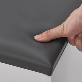 Suport pantofi cu capac rabatabil și șezut căptușit 60 x 30 x 44 cm alb