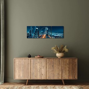 Tablou - Noaptea la Dubai (cu ceas) (90x30 cm)