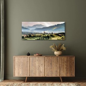 Tablou - sătuț în ceață (120x50 cm)