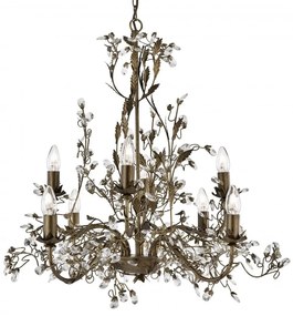 Lustra decorativa stil clasic Almandite 8L maro auriu 2498-8BR SRT