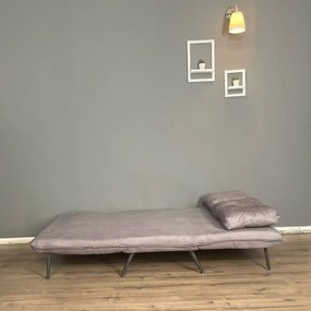 Canapea extensibilă 2 locuri modernă 120x85x80 cm – stofă, bej-gri – Sidney