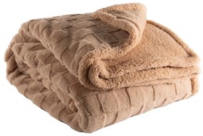 Pătură maro din micropluș/cocolino 150x200 cm Rava – Tiseco Home Studio