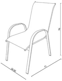 Set mobilier de grădină Agata 6+1 negru