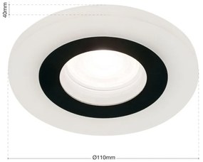 Spot incastrabil tavan GLOW D-11cm negru