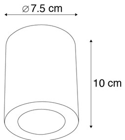 Spotlight modern alb 7.5 cm - Tuba