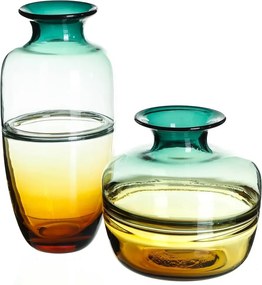 Vas din sticla, Vaza eleganta din sticla VERDE-AMARILLO SX-108613