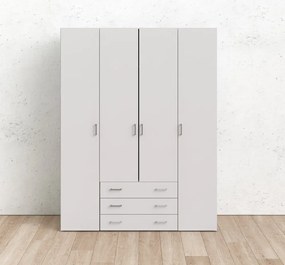 Șifonier alb 154x200 cm Space – Tvilum