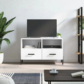 vidaXL Comodă TV, alb, 80x36x50 cm, lemn prelucrat