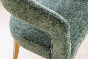 Set 2 scaune, Stofa Structurata, Verde, Metal, Auriu, BOUTIQUE, A-45924 VC