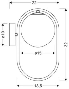 Aplică CORDEL 1xG9/28W/230V auriu