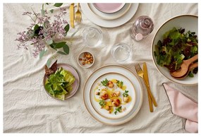 Farfurie roz/gri pentru desert din gresie ø 17 cm Gastro Grey/Light Pink – Bitz