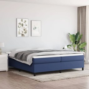 3120892 vidaXL Cadru de pat, albastru, 200x200 cm, material textil