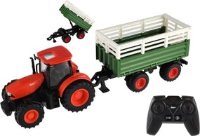 Tractor Zetor cu remorcă — telecomandă, funcționează cu 2 baterii AA
