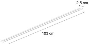 Șină magnetică neagră de 100 cm, monofazată - Magnetic