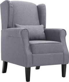 vidaXL Fotoliu, gri închis, material textil