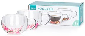 Pahare termo 4Home pentru cappuccino BlossomHot&Cool, 270 ml, 2 buc.