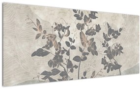 Tablou - Frunze texturate (120x50 cm)