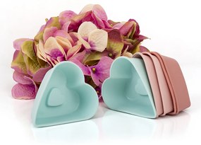 Set 6 buc forma silicon pentru briose, 7x3 cm, heart