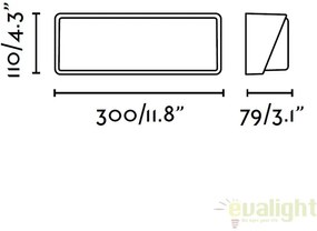 APLICA DE PERETE LED ILUMINAT EXTERIOR MODERNA HALF gri 71537