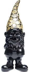 Figurina decorativa Gnome Standing Negru/Auriu 61 cm