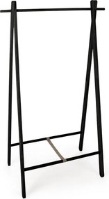 Suport pentru haine negru din lemn de mesteacăn 91x151x50 cm Daiki – Yes Everyday