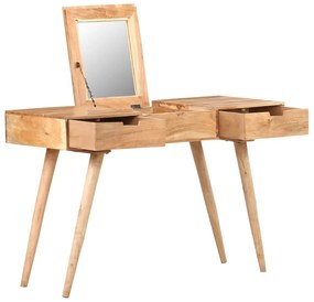 vidaXL Masă de toaletă cu oglindă, 112x45x76 cm, lemn masiv acacia