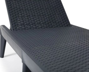 NUMANA șezlong de grădină din plastic, grafit