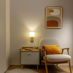 Lampă de perete Brilagi NUBILA WOOD 1xE27/25W/230V stejar/negru/crem