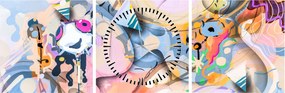 Tablou - Abstracție de basm (cu ceas) (90x30 cm)