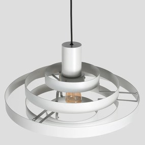 Retro hanglamp wit rond - Halo Cirque