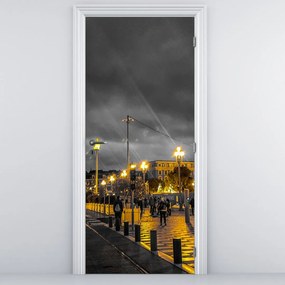 Fototapet pentru ușă - Roata Ferris în amurg (95x205cm)