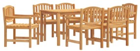 3157930 vidaXL Set mobilier de grădină, 7 piese, lemn masiv de tec