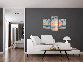 Tablou – Mozaic al soarelui la apus (90x60 cm)