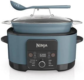 Multicooker Ninja Foodi PossibleCooker 8in1 MC1001EU, 1200W, 8 l, 8 programe, Acoperire ceramica, Timer, Triple Fusion Heat, Albastru/Negru