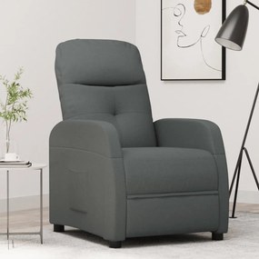 289817 vidaXL Fotoliu rabatabil, gri închis, material textil