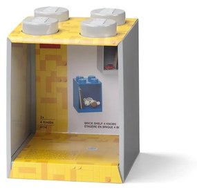 Raft de perete pentru copii LEGO® Brick 4, gri