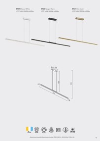 Lustra LED suspendata design modern liniar LINEAL negru MA-8960