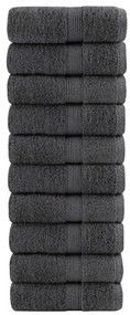 vidaXL Prosoape premium SOLUND 10 buc antracit 30x50 cm 600 gsm