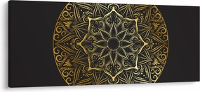 Tablou abstracției aurii (120x50 cm)