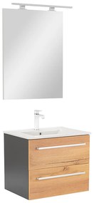 Mobilier complet de baie Vario Clam 60 antracit-stejar