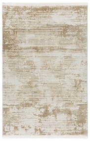 80x300 cm Covor Premium Crem/Bej, Margini cu Franjuri, Living/Hol/Dormitor, 60% Polipropilenă 40% Poliester, Modern, Model ColorWeave