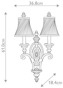 Aplică Feiss FE-DRAWING-ROOM2 DRAWING ROOM 2xE14/60W/230V