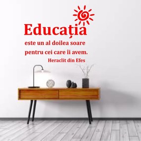 Sticker perete Educatia este un al doilea soare