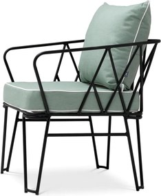 Scaun design LUX pentru exterior, Tesatura, Metal, Clifton blaise light blue