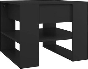 vidaXL Măsuță de cafea, negru, 55,5x55x45 cm, lemn prelucrat