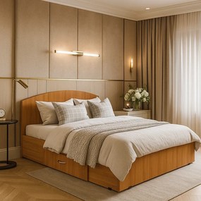 Pat cu sertar Clasic, 160x200 cm, Cires Cires 160x200 cm