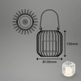 Lampă LED reîncărcabilă dimabilă de masă Brilo LED/2W/5V IP44 alb